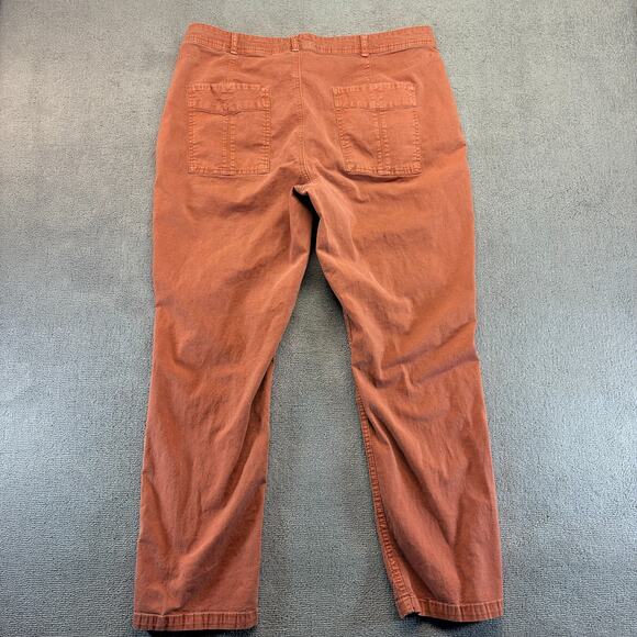 Anthropologie Pants Women's 32 (Fits 34x26) The Wanderer Rust Tapered Relaxed - Picture 2 of 8
